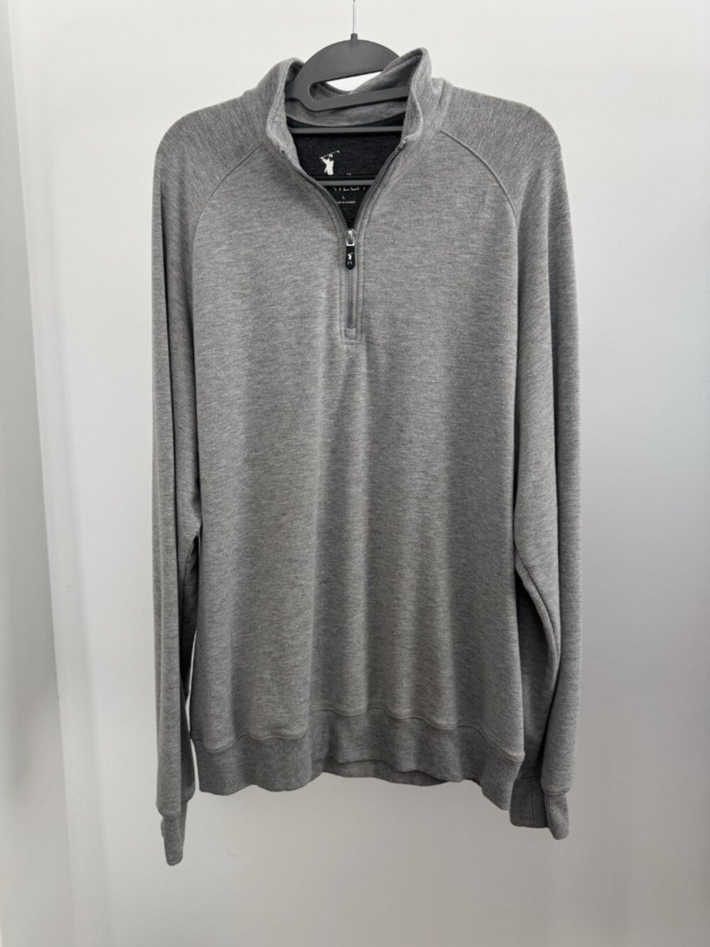 Fairway & Greene Quarter Zip Golf Pullover Men's Large Grey Performance